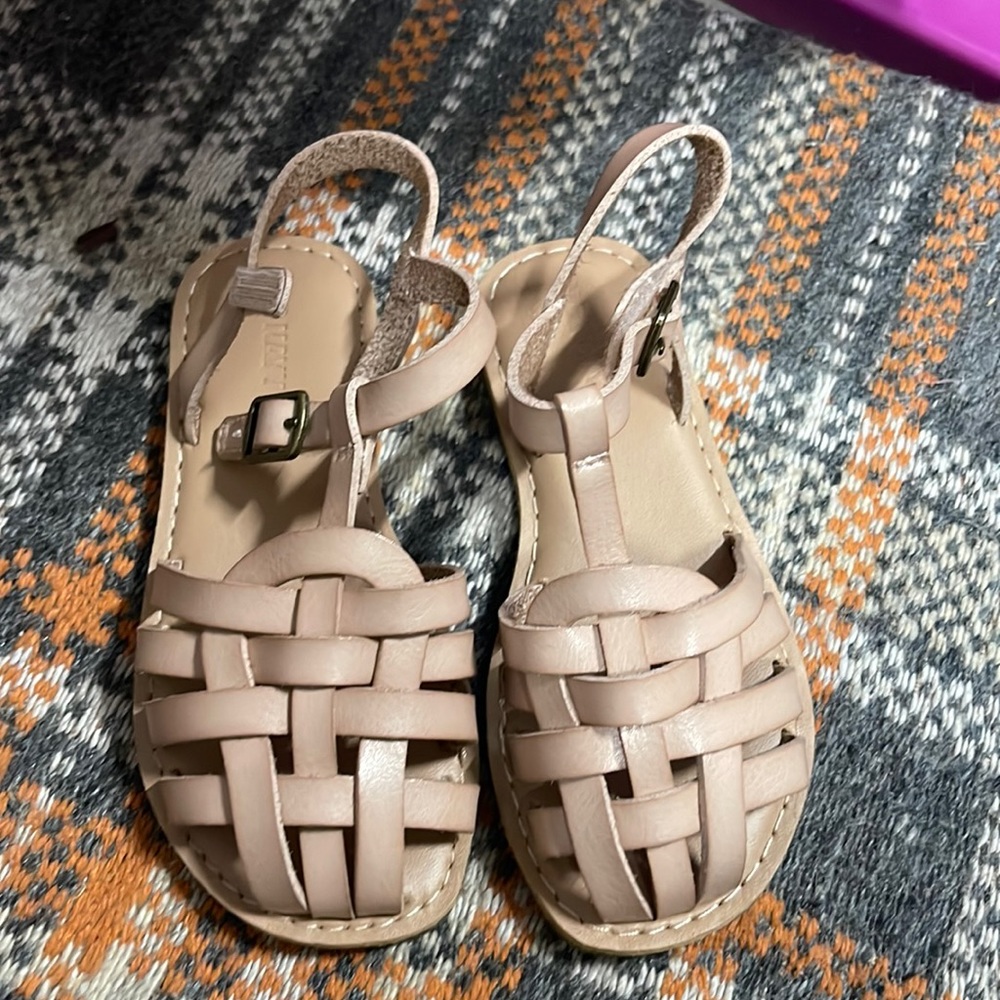 Old Navy Mauve Nude Braided Sandals - size 9 toddler girls - NEW without tags